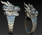 Milangirl Vintage Punk Gothic Ring Dragon Ring Men's Fashion Dragon Man Ring Jewelry