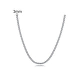 Two-Tone Round Box Chain Necklace — Stainless Steel