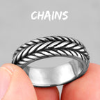 Grid Weave Stainless Steel Mens Rings Retro Industrial Style Simple for Male Boyfriend Biker Jewelry Creativity Gift
