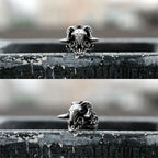 Beier 316L Stainless Steel Ancient dish Sheep cattle head Skull Ring Messenger of hell satan Personality Fashion