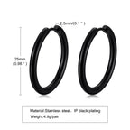 Minimal Huggie Hoop Earrings — Stainless Steel