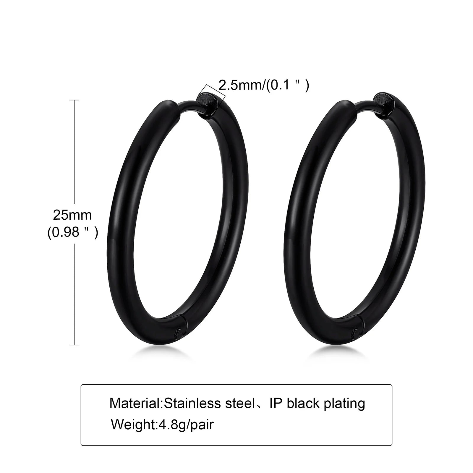 Minimal Huggie Hoop Earrings — Stainless Steel