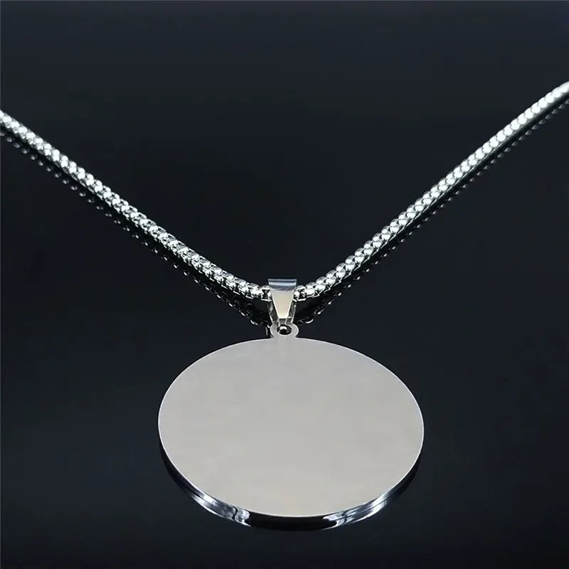 Solomon Seal Protection Pendant — Stainless