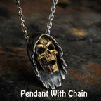 Broken Skull Pendant Necklace — Gothic Vintage