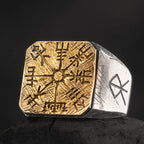 925 Silver Viking Ring Vegvisir Trendy Male Ring Single Ring Fashion Jewelry