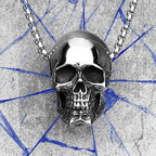 Gothic Reality Skull Stainless Steel Men Necklaces Pendants Chain Punk for Boyfriend Male Jewelry Creativity Gift
