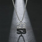 Iced Out Number 23 Cuban Chain Necklace — Gold-Tone
