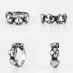 Good Luck Poker Hearts Spades Amulet Stainless Steel Mens Rings Hip Hop for Male Boyfriend Jewelry Creativity Gift Wholesale