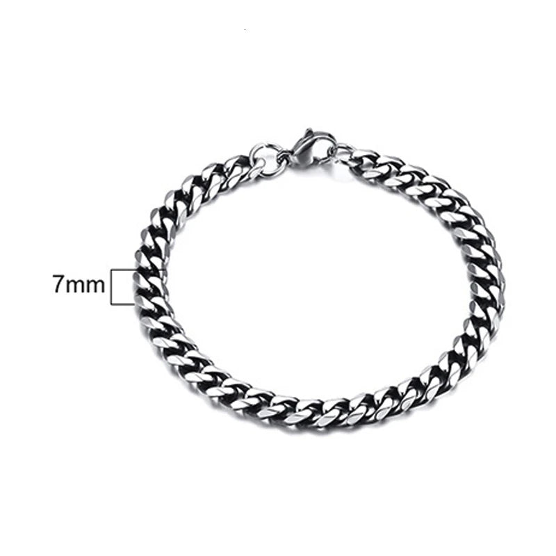 Cuban Curb Chain Bracelet — Stainless Steel
