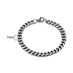 Cuban Curb Chain Bracelet — Stainless Steel