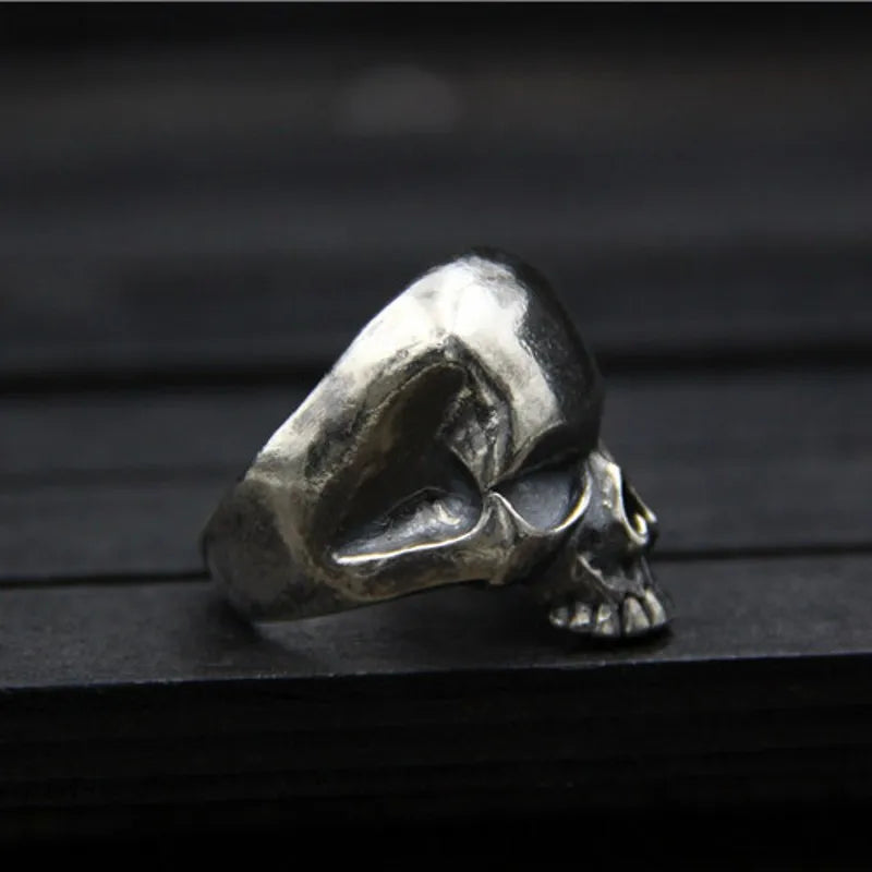 BOCAI Retro silver skull ring men models personalized original design ring