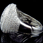 Trendy Round Rings Male Iced Out Cubic Zircon Crystal Rings for Men Party Jewelry Accessories