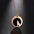 Wolf Moon Pendant Necklace — Silver