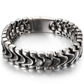 Punk Rocker Skull Bracelet For Men Cool Stainless Steel Men's Chain Bracelets Accessories Gothic Biker Jewelry Male