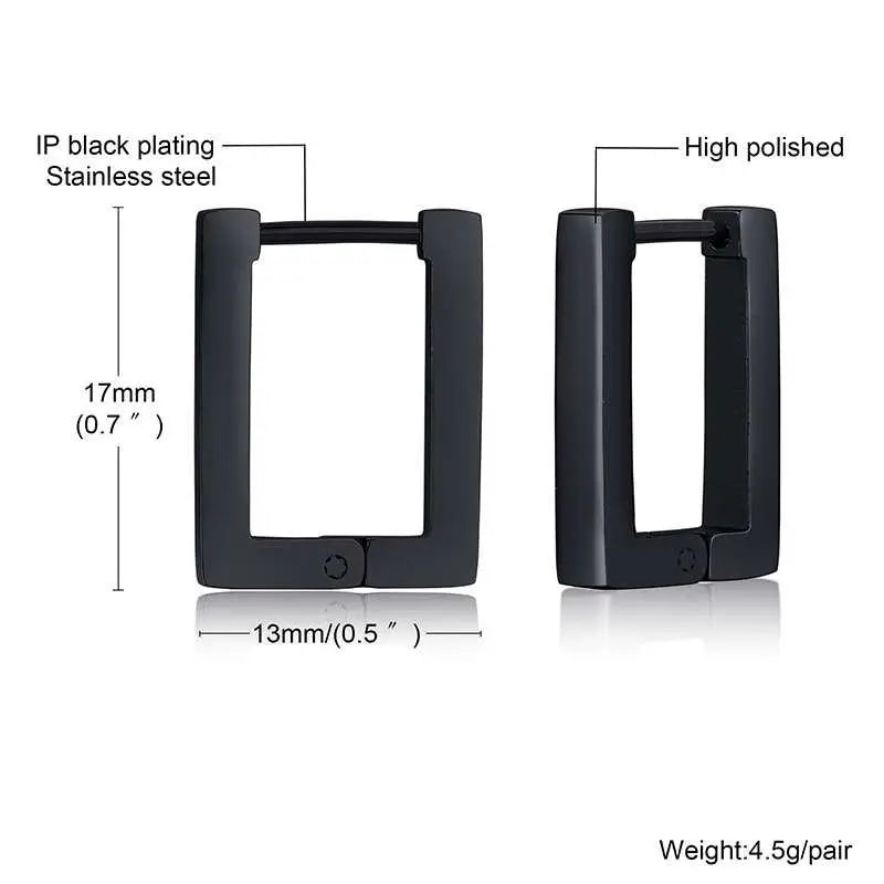 Spike Single Huggie Earrings — Stainless Steel