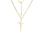 Skyrim Jesus Cross Pendant Necklace for Women Men Stainless Steel Neck Chains Religious Christian Savior Faith Jewelry Gifts
