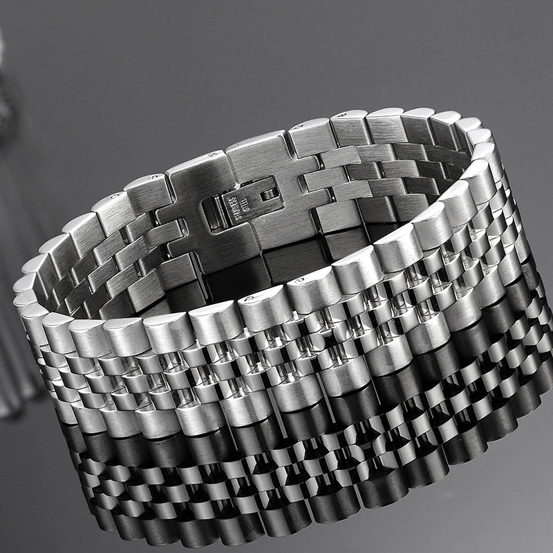Personality Stainless Steel Chain Bracelet Men's Unique Classic Motorcycle Rider Punk Wind Bracelet Boy Fashion Christmas Gift
