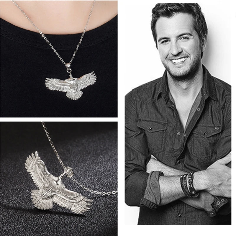 Eagle Pendant Necklace with Choker Chain