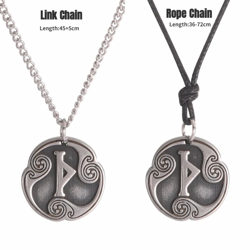 24 Viking Runes Amulet Pendant Set — Stainless Steel