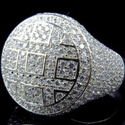 Round Iced Out Ring — Stainless Steel — 316L Stainless