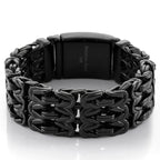 Waterproof Gold Color Bracelet for Man 316L Stainless Steel Double Row V Chain Men's Hand Wrist Bracelets Jewelry Gifts