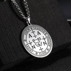COOLTIME Supernatural Amulet Men Pendant Necklace Stainless Steel Archangel Michael Raphael Uriel Gabrie Angel Talisman