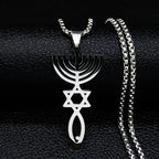 Messianic Silver Pendant Necklace — Stainless Steel