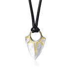 Arrowhead Rope Chain Pendant Necklace — Stainless Steel