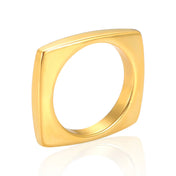 Punk Stainless Steel Ring Vintage Geometric Irregular Square Quadrilateral Fashion Knuckle Rings For Men Women Jewelery