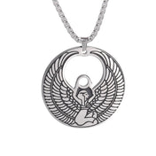 Egyptian Pyramid Pharaoh Isis Amulet Pendant Necklaces For Women Men Stainless Steel Jewelry Vintage Talisman African