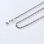 Vnox 2-5mm Rope Chain Necklaces for Men Women, Twisted Sigapore Links Choker, Basic Casual Punk Rock Stainless Steel Male Collar