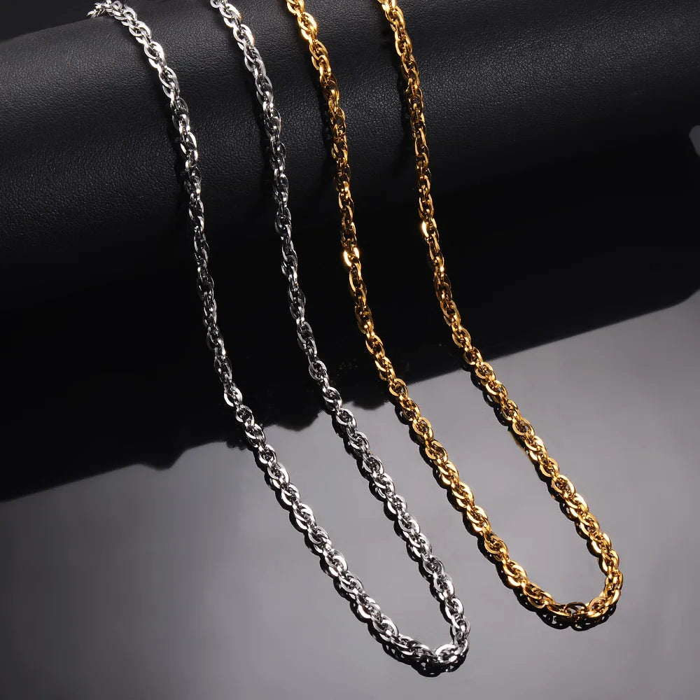 Minimal Stainless Steel Square Chain 3mm
