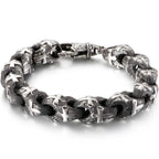 Heavy Stainless Steel Cross Bracelet for Man 23CM Long 13MM Wide Bicycle Chain Men's Bracelets Accessories Vintage