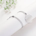Flower of Life Sacred Geometry Pendant Necklace — Stainless Steel