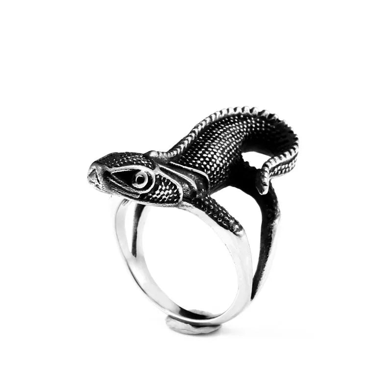 5 Styles Vintage Punk Wind Wolf Bull Ring Lizard Spartan Mask Rings Rock Hip Hop Men's Ring Jewelry Drop Shipping