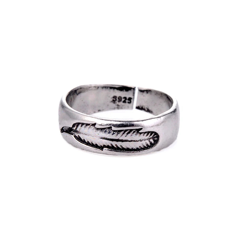 Vintage Feather Open Ring for Men & Women — Adjustable, 24 Styles