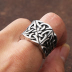 Heavy Metals Celtics Knot Rings for Men Boys Punk Vintage Stainless Steel Amulet Rings Biker Fashion Jewelry Gifts