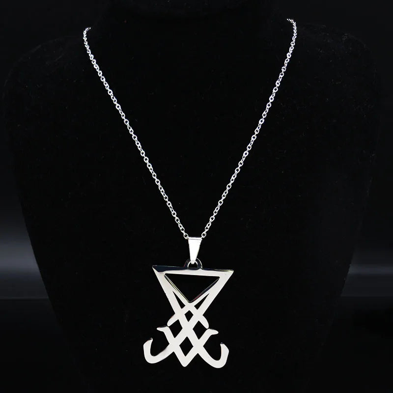 Sigil Lucifer Statement Necklace — Stainless Steel