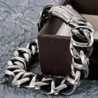 Polished Solid Stainless Steel Man Bracelet Fashion Men's Bracelets Friendship On Hand Jewelry Accessories Gifts