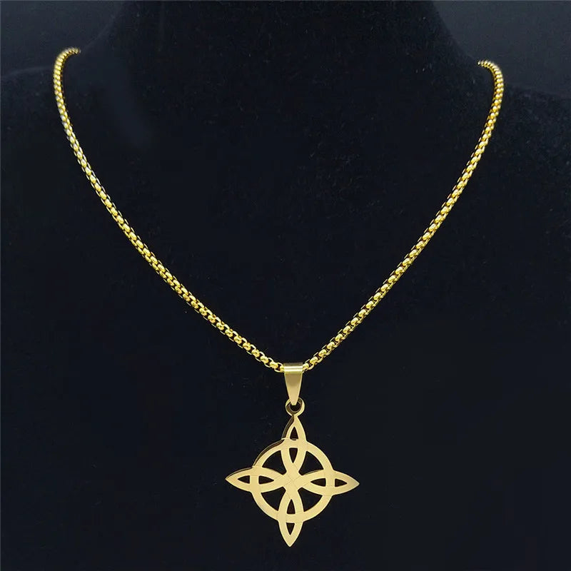 Knot Gold Chain Witchcraft Witch's Geometry Long