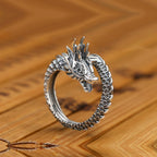 925 Silver Vintage Dragon Ring