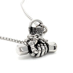 Weight Lifting Dumbbell Pendant — Stainless Steel