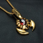 Scorpion Inlaid Crystal Pendant Necklace