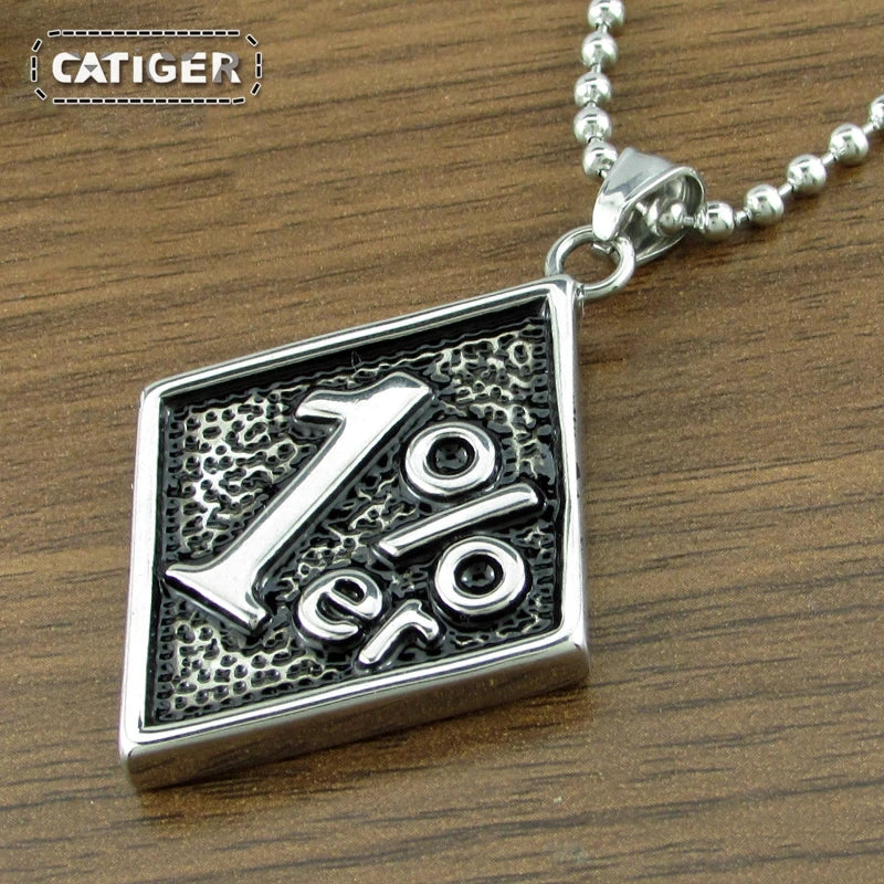 Biker Stainless Steel Pendant Necklace