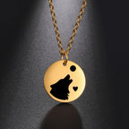Wolf Moon Pendant Necklace — Silver