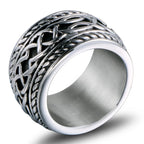 Vintage Wedding Rings For Man Women 316l Stainless Steel Male Ring Finger Jewelry Charm Party Birthday Gift Waterproof