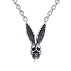 3D Rabbit Pattern Metal Pendant Necklace For Men Couple Gift Vintage Punk Animal Gothic Skull Choker Necklace Jewelry