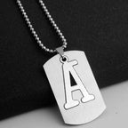 Steel Pendant 316L Initials Letter Name