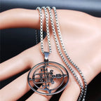 Demon Silver Pendant Seal Men/women Satan Gaap