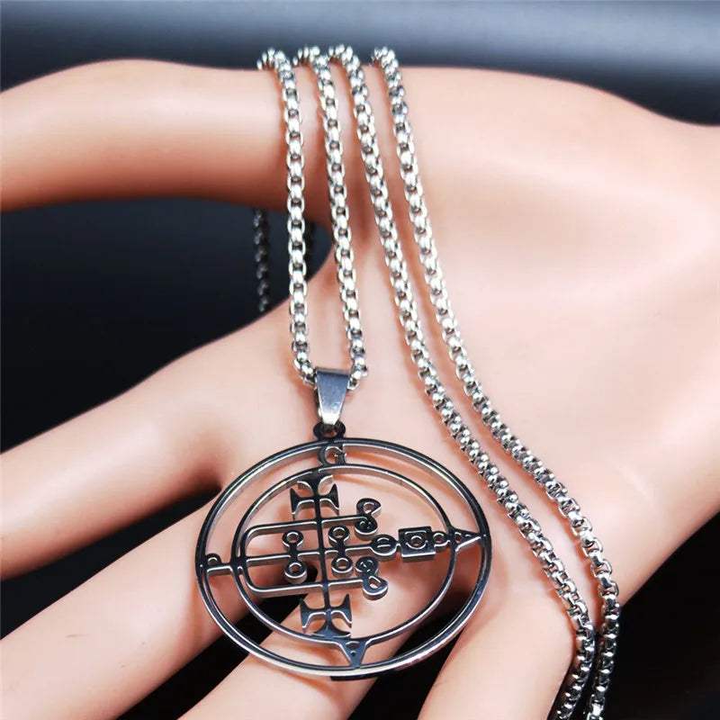 Demon Silver Pendant Seal Men/women Satan Gaap